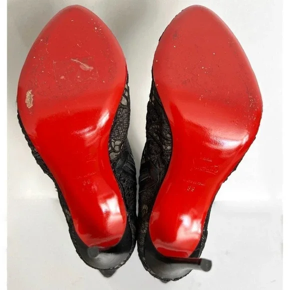 Christian Louboutin Tennissima Lace Knee High Boots 39 - Picture 7 of 8